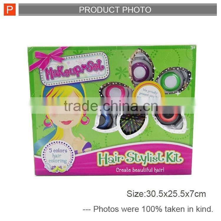 Fashion plastic makeup toy beauty hair stylelist kits for girl