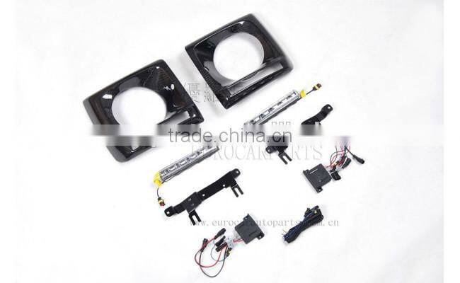 W463 drl with carbon fiber cover fit for G-class W463 G500 G55 to G63 / G65 A-style W463 daytime running lights