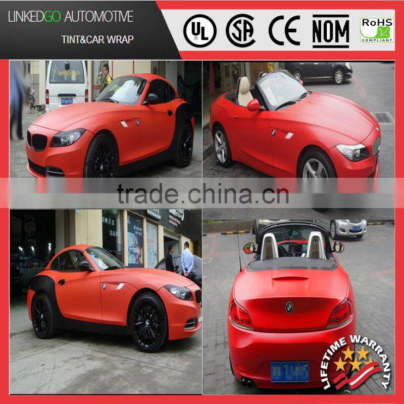 Car wrapping vinyl Film 1.52*30M Matte Yellow Vinyl Wrap Car Wrap Film