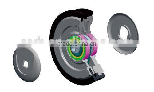 RH-STC4E-02 high quality TPU casters supplier 4'' double elevator wheels