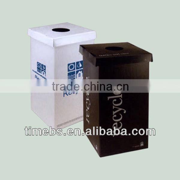 plastic corrugated recycle bin for glass.