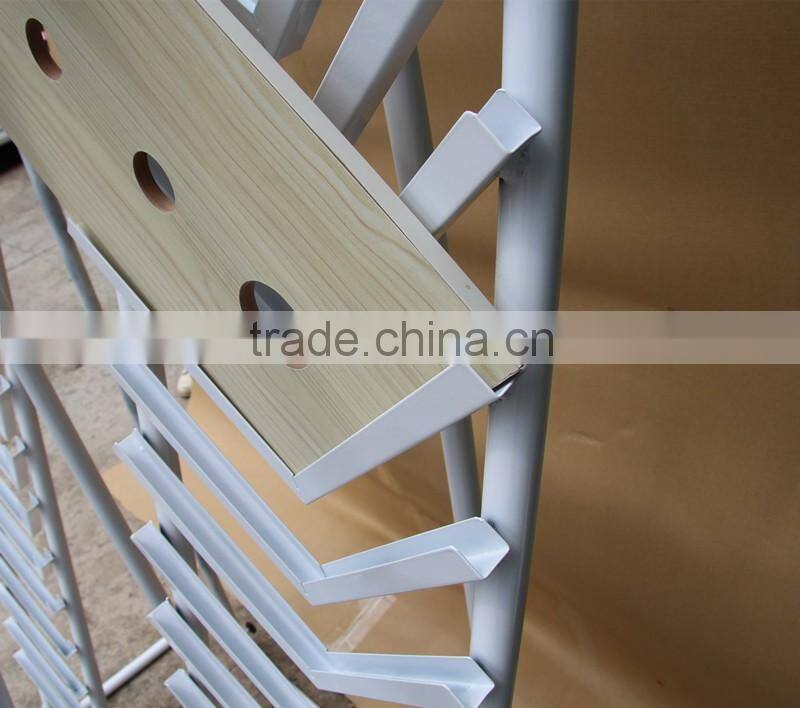 custom powder coat big metal ceramic floor tile display stand HSX-S0363