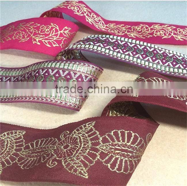 2016 Factory Wholesale Jacquard Ethnic Ribbon Trim