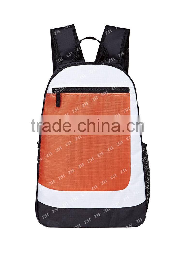 210D Polyester Ripstop Foldable Fashion Backpack