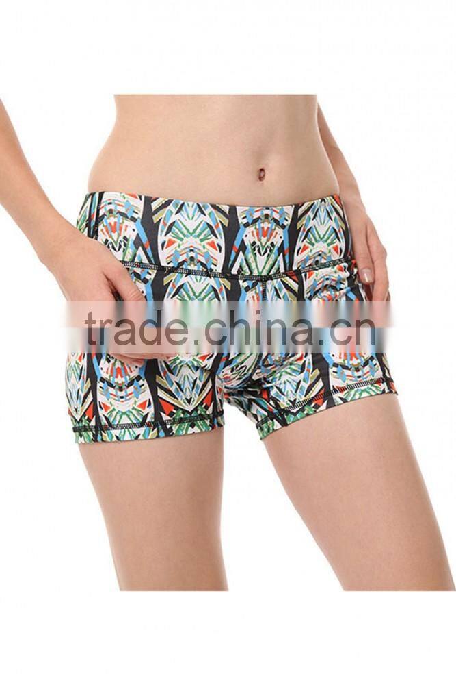 Wholesale Activewear Oragnic Yoga Cloth Lady Printed Shorts