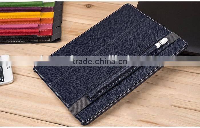Cowhide Leather Pencil Holder for Apple Ipad Pro