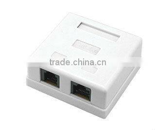 CAT5E UTP RJ45+RJ11 surface mount box
