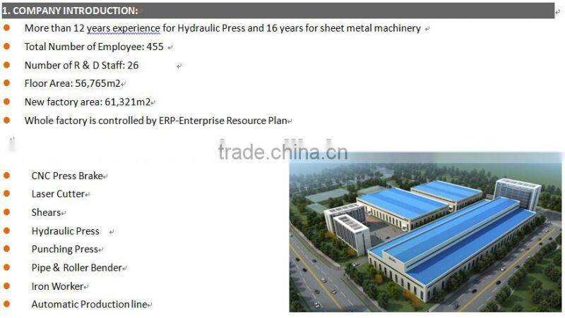 MB8 Series 300T/5000 Hydraulic Full Servo CNC 3 Axis Press Brake