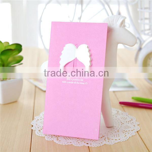 Hand Made Paper Folding Birthday Greeting Cards Design with heart and handle