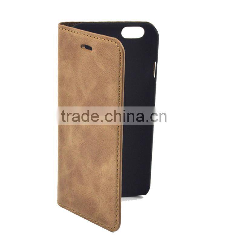 New For iPhone 7 Genuine Leather Case , For iPhone 7 Folio Case , For iPhone 7 Wallet Case