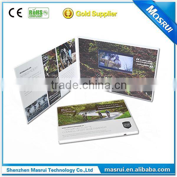 2014 Skillful Manufacture Business Card Size LCD Screen Video Greeting Card use in Promotion,Invitation