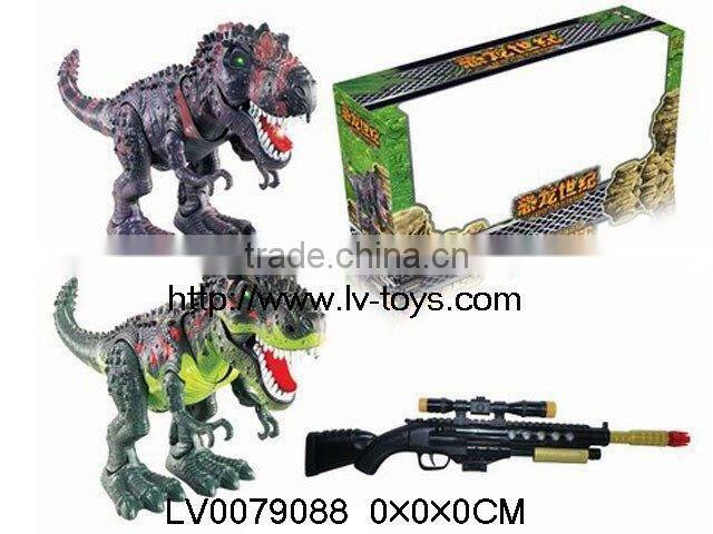 gun remote control dinosaur toys with light&sounds