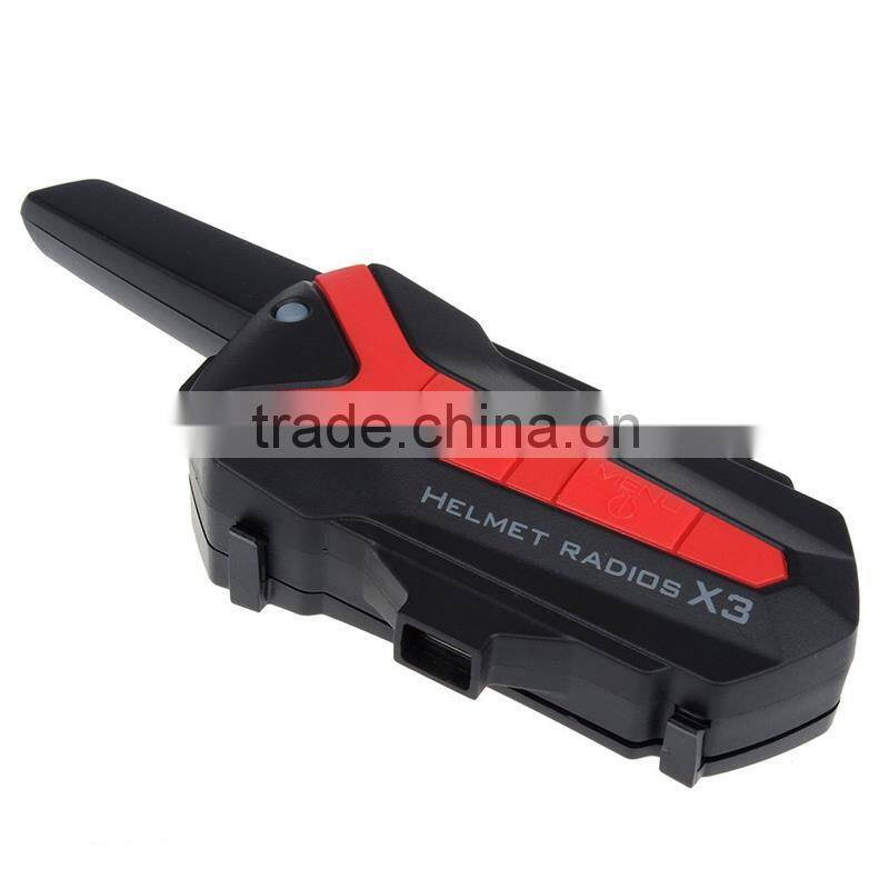 1.5-3KM Interphone Bluetooth BT Motorbike Motorcycle Helmet Intercom Headset X3