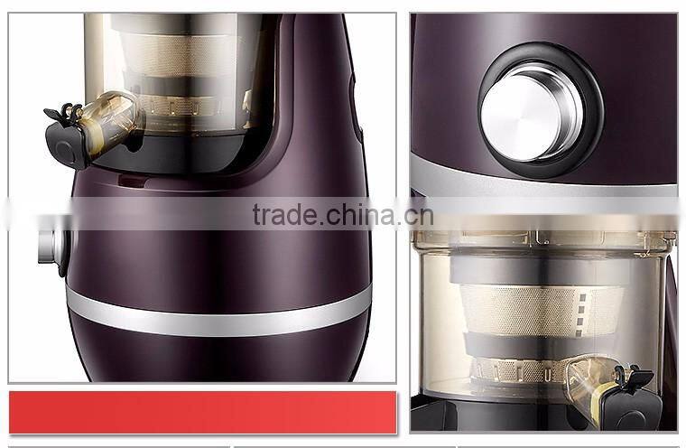 Hot big chute plastic slow speed juicer for home