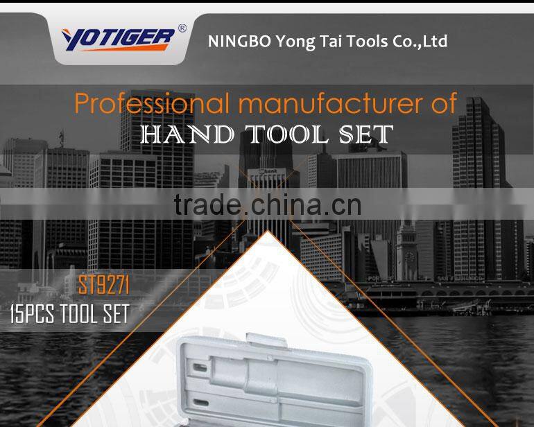 15pcs Mini Hand Tool Ratchet Screwdriver Tool with Socket Bit Set