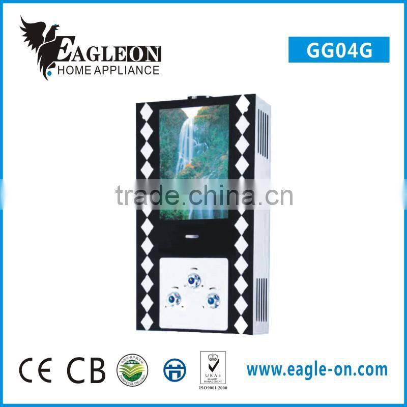 02Egypt flur type gas water heater with brand