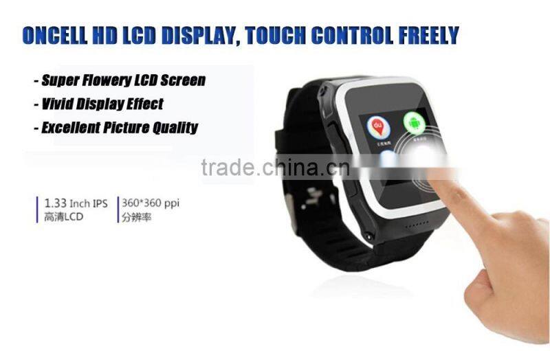 New Arrival Android Smart Watch with GPS with 3G SIM card slot WIFI Bluetooth