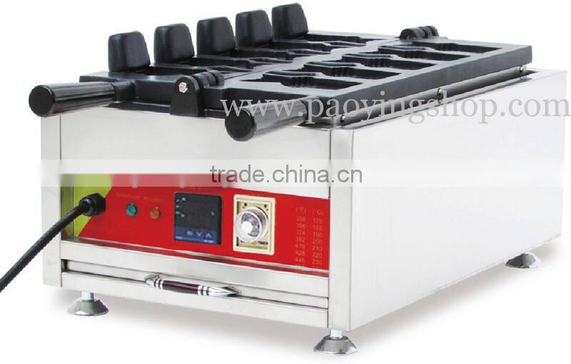 (2 in 1) 5pcs Fish Waffle Commercial Use Non-stick 110v 220v Electric Digital Icecream Taiyaki Baker + Batter Dispenser