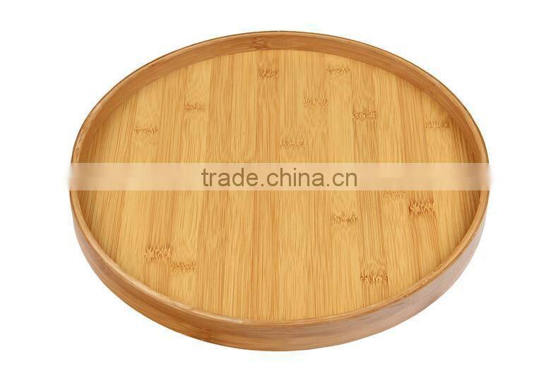 LC-9/Round Bamboo Serving Tray/Bamboo Tray For Tableware Kitchenware