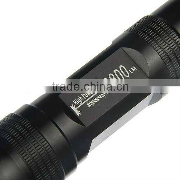 High Power 1-mode 3800 Lumens Aluminu LED Flashlight Torch