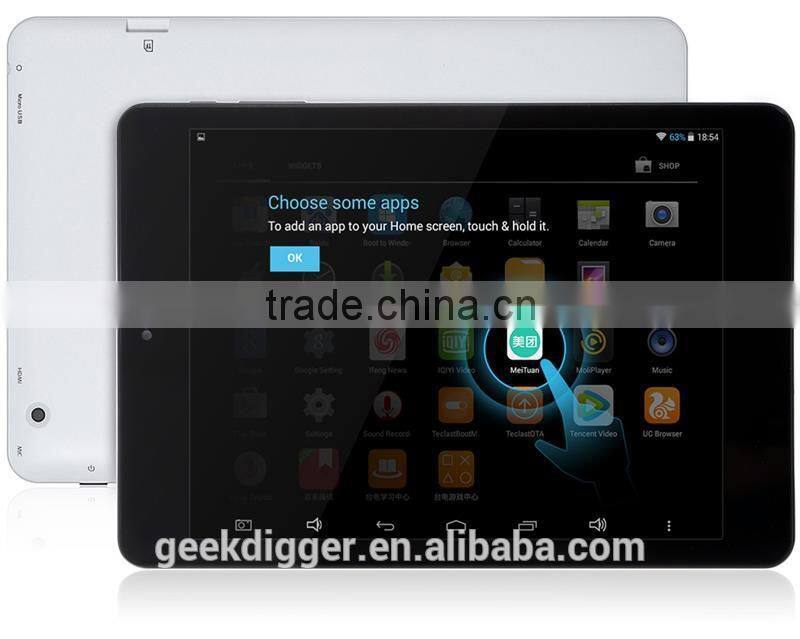 Teclast X89 Kindow Reader Tablet PC-BLACK/ Win 10 + Android 4.4 Intel Baytrail Z3735F Quad Core 1.33GHz 7.5 inch