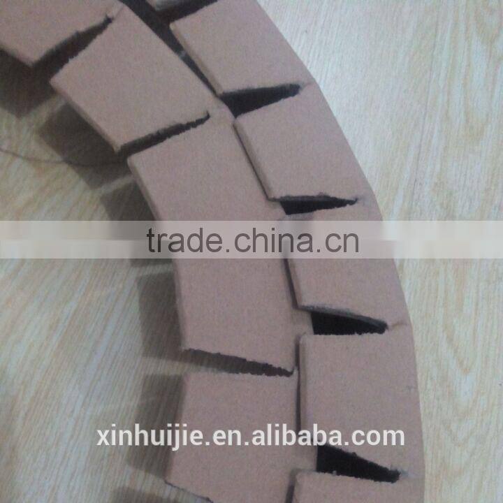 paper and pulp material and edge protector puzzel cut v cut type round edge protector