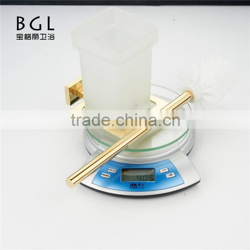 manufactoyr zine alloy gold bathroom accessories most popular toilet brush holder