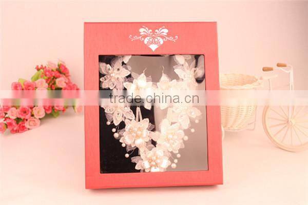 MYLOVE white lace bridal jewelry set necklace earring set flower new design jewelry MLT002