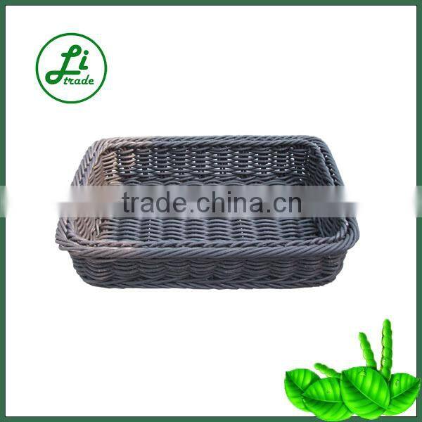 Brown oval bread basket