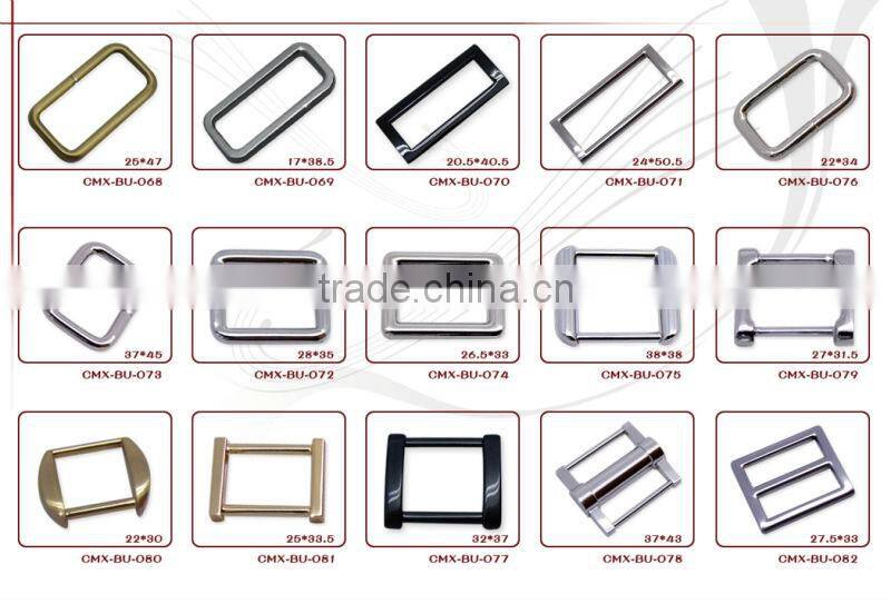 Flat ring braid leather belt buckle with logo