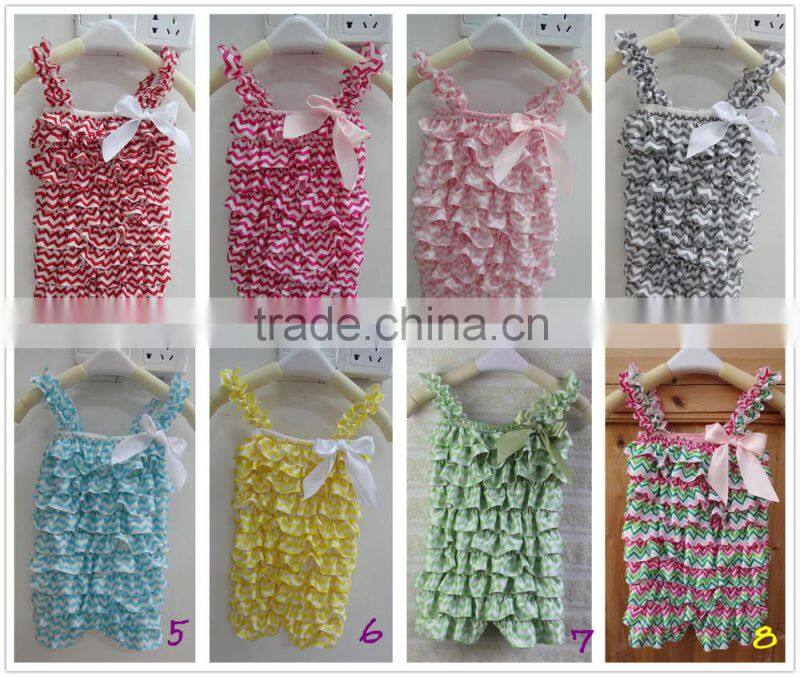 Hot sale Fashion/ Pretty/ Soft Ruffled Rompers Baby Sleeveless Rompers/ Bodysuit Best Posh Petti Ruffle Lace And Satin Rompers