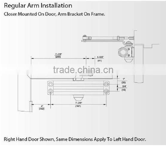 Hot seller square door closer heavy duty door closers