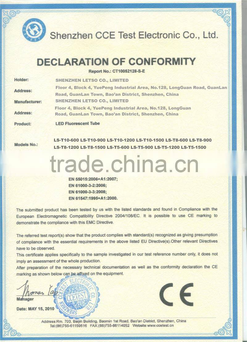 2015 shenzhen factory price 3 years warranty Hot Top Quality t8 led tube SMD2835 18W led t8 4ft 1.2m tube led t8 tubo light