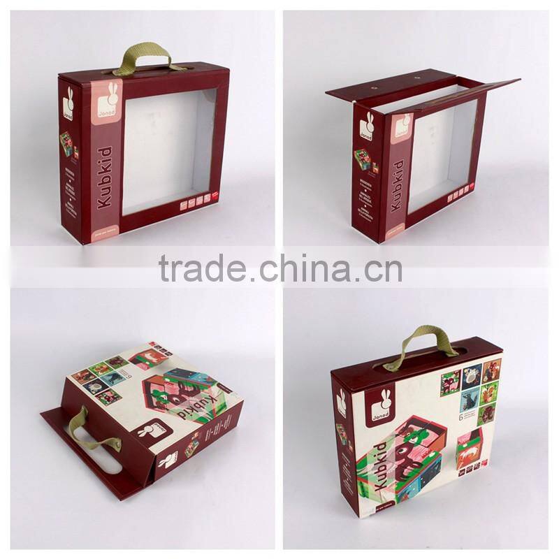 Customized design art paper+white corrugated packaging box for toy