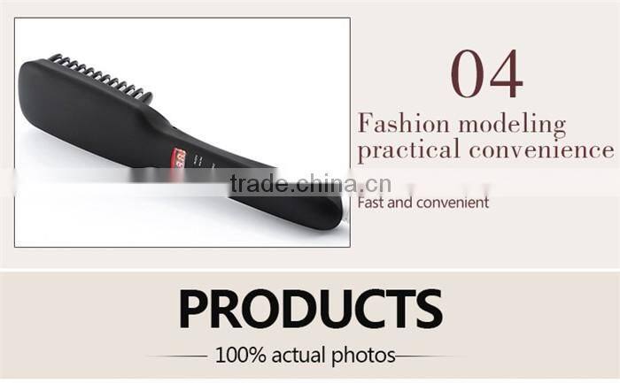2017 The Newest low price hair straightener brush 2 in 1 Hair Straightener