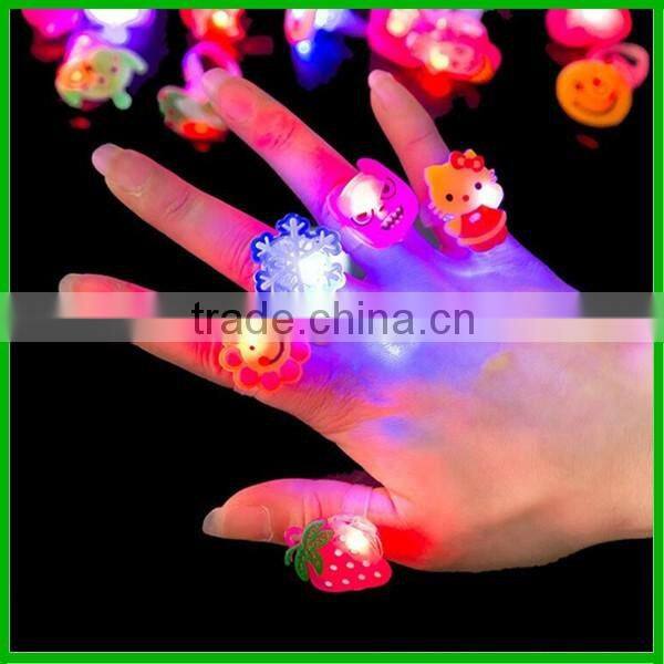 Colour changing party flashing light rings led jelly finger ring