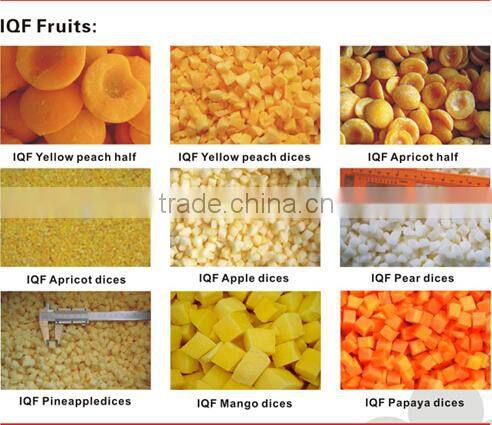 China vegetables Frozen IQF yellow peach dices fruit