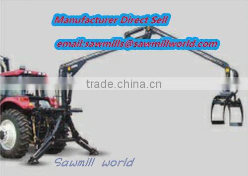 Hot sale1-12ton log trailer with crane log trailer with grapple Grab wood machine