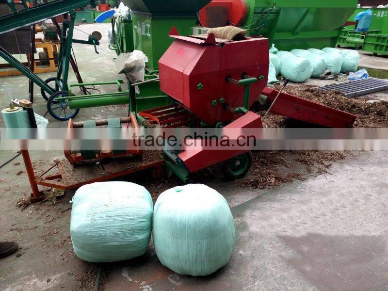 Farm use corn silage baling and wrapping hay baling machine with factory price