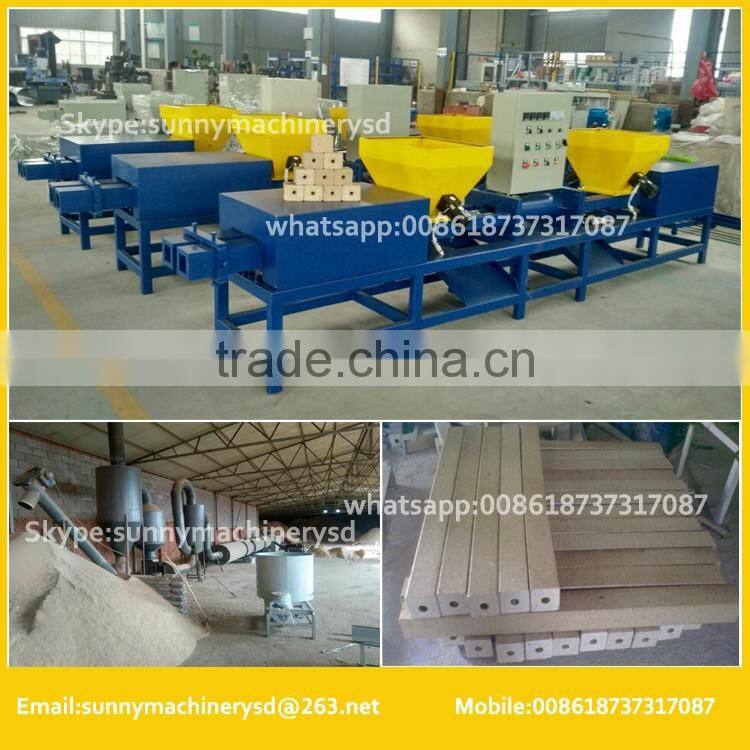 to make hollow block!compressed wood pallet making machine