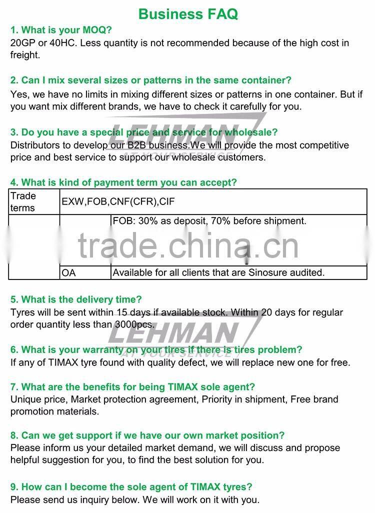 180000miles TIMAX Super Mileage 295/75r22.5 Truck Tire For Sale