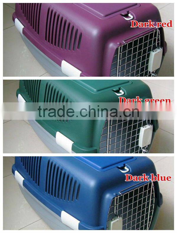 pet supplies wire plastic dog carrier for traveling