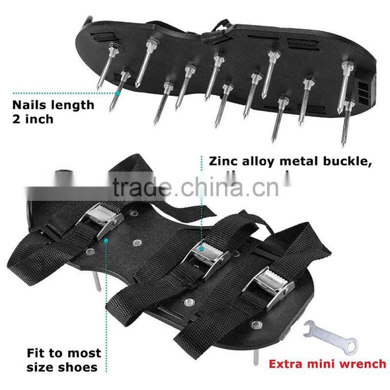 Lawn Aerator Shoes - 4 Straps with Metal Buckles