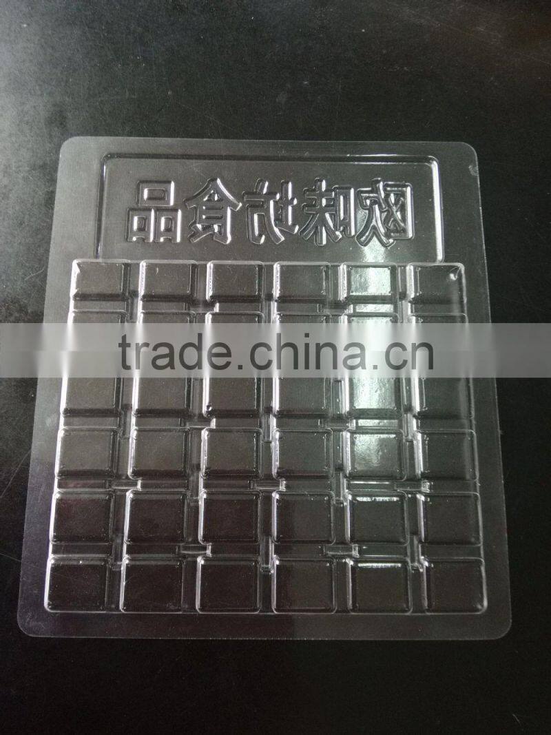 clear multi compartment plastic inner trays for snacks packaging