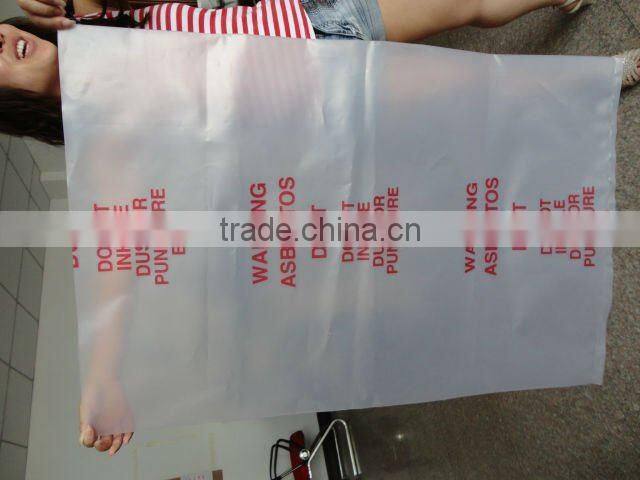 plastic yellow asbestos garbage bag