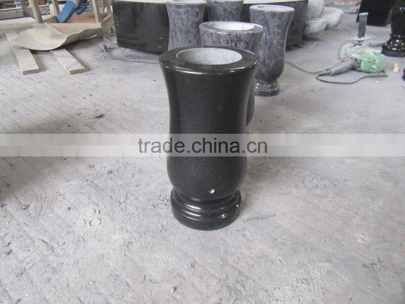 Black Granite vases for tombstones