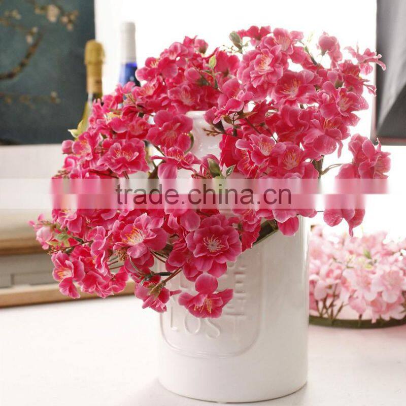 Home & wedding decor silk flowers artificial cherry blossoms artificial garland