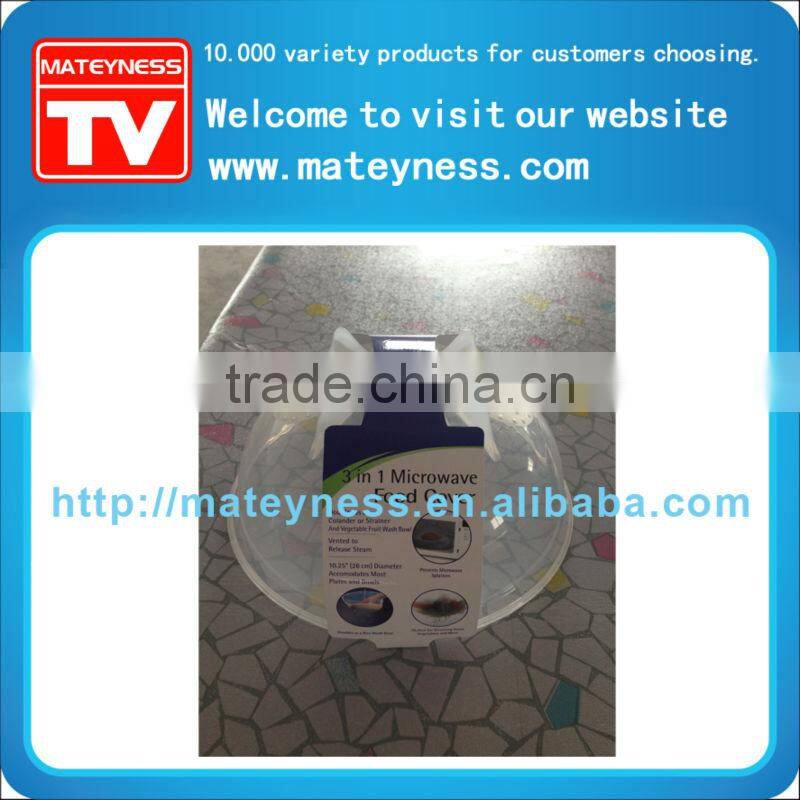 NEW 3 In 1 Microwave Food Cover & Colander Clear& Rice Colander
