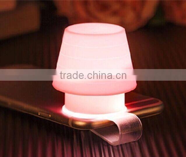Promotional silicone mobile phone lampshade phone lamp cover
