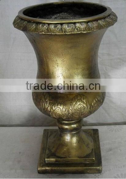 SJLJ01248 Shengjie best quality FRP/GRP decoration flowerpot, Polyresin western style flowerpots